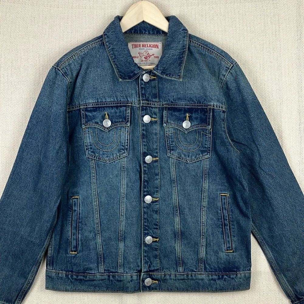 True Religion Jesse Trucker Jacket Denim Men's NWT